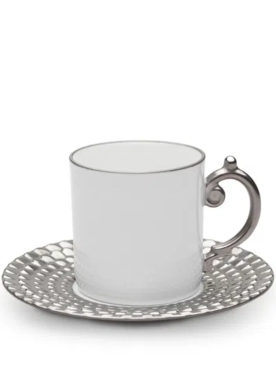 L'OBJET AEGEAN ESPRESSO CUP AND SAUCER (SET OF TWO)