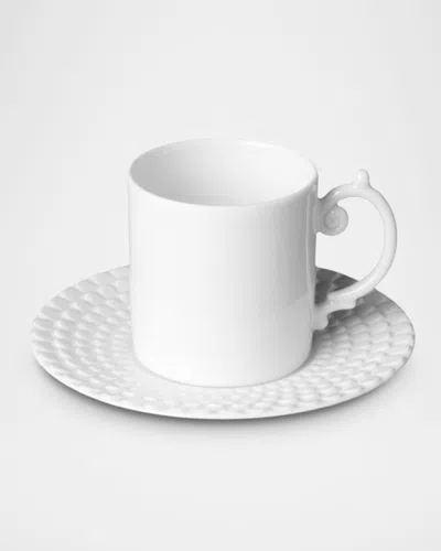 L'objet Aegean Espresso Cup & Saucer In White