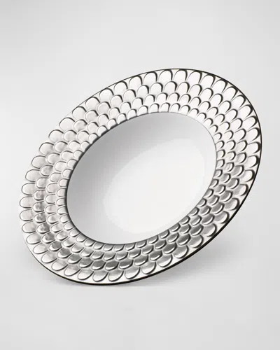 L'objet Aegean Platinum-plated Rimmed Serving Bowl In Metallic