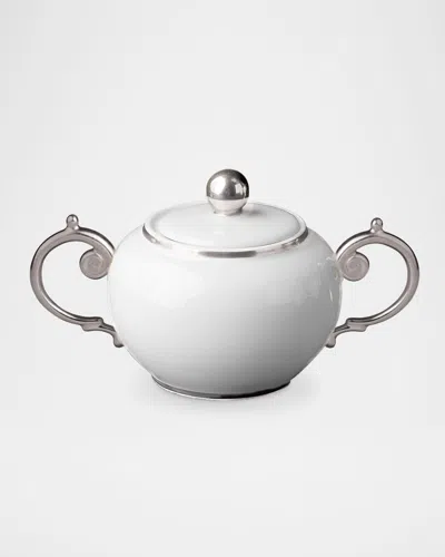 L'objet Aegean Platinum-trim Sugar Bowl, 11 Oz.