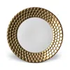 L'objet Aegean Sculpted Dinner Plate In White/k Gold