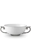 L'objet Aegean Soup Bowl With Handles In White