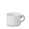 L'objet Aegean Platinum And Porcelain Teacup In White/platinum
