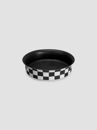 L'objet Atelier Damier Check Bowl In Black White