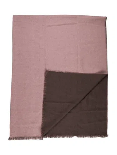 Pre-owned L'objet Baby Alpaca Double Facethrow Blanket In Grey/pink