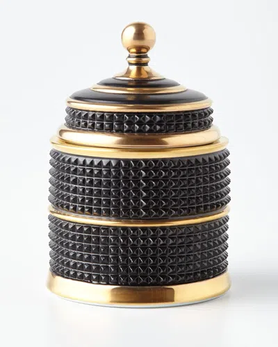 L'objet Bibliothèque Or Pink Champagne Scented Candle In Black