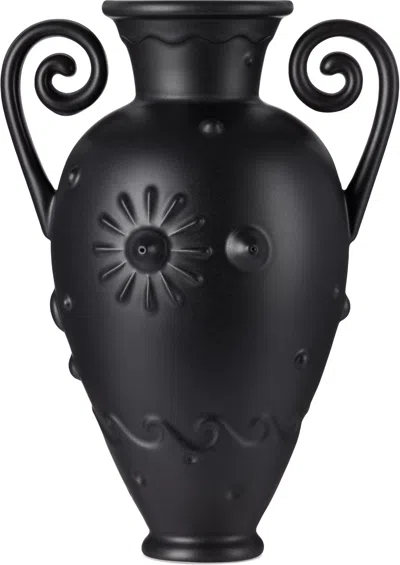 L'OBJET BLACK PANTHEON ORPHEUS AMPHORA VASE