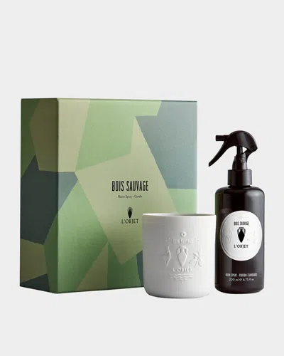 L'objet Bois Sauvage Gift Set: Home Fragrance In White