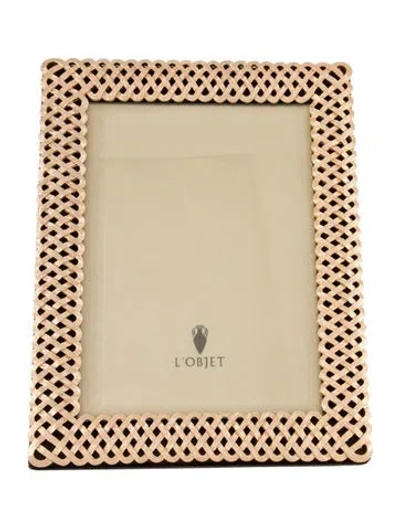 Pre-owned L'objet Braid Picture Frame In Gold