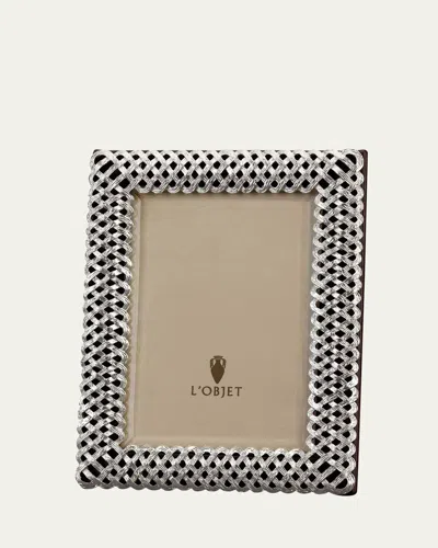L'objet Braid Platinum Picture Frame, 8" X 10"