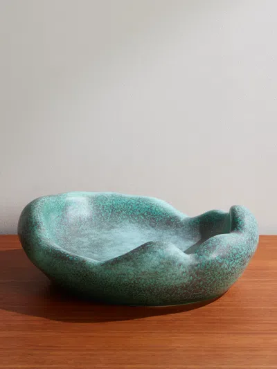L'objet Cenote Large Porcelain Coupe Bowl In Green