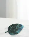 L'objet Cenote Medium Leaf Platter In Green