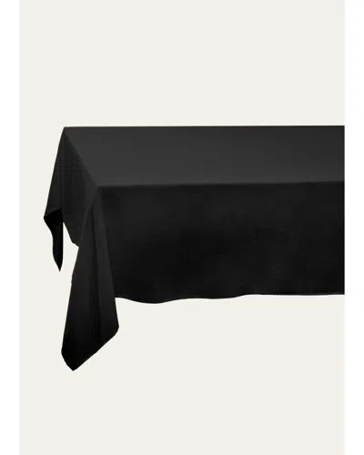 L'objet Concorde Sateen Tablecloth, Large, 76" X 126" In Black