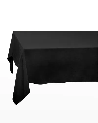 L'objet Concorde Sateen Tablecloth, Large, 76" X 126" In Black