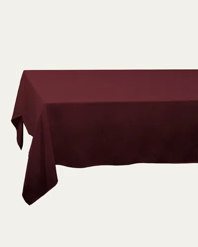 L'objet Concorde Sateen Tablecloth, Large, 76" X 126" In Red