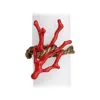 L'objet Coral Napkin Jewels, Set Of 4