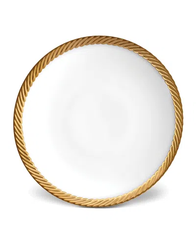 L'objet Corde Gold-rim Soup Bowl In White/gold