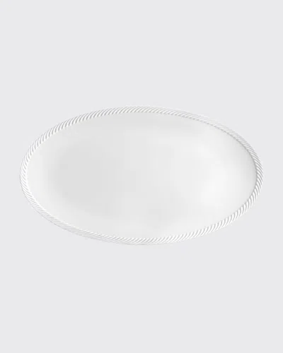 L'objet Corde Large Oval Platter, White