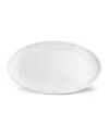 L'objet Corde Large Oval Platter, White In White