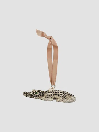 L'objet Crocodile Platinum Ornament In Multi