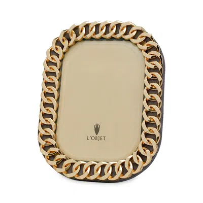 L'OBJET L'OBJET CUBAN LINK 4 X 6 PICTURE FRAME,F4101S