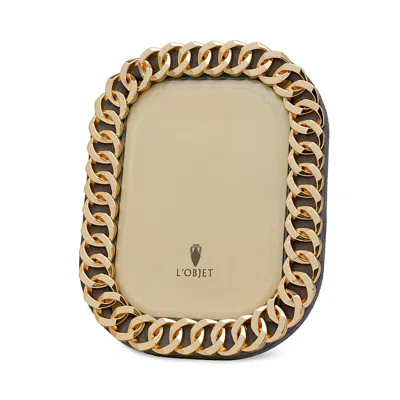 L'OBJET L'OBJET CUBAN LINK PICTURE FRAME, 5 X 7,F4101M