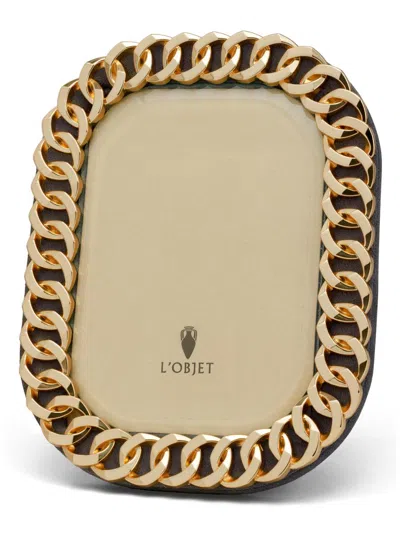 L'objet Cuban Link Platinum Picture Frame In Gold