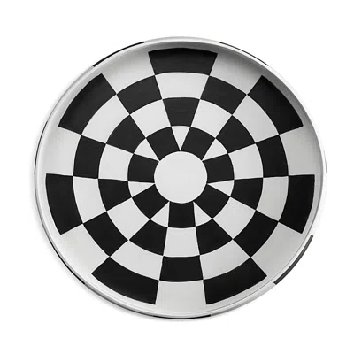 L'OBJET L'OBJET DAMIER ROUND PORCELAIN PLATTER