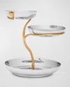 L'objet Deco Leaves Three Tier Large Server