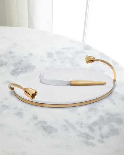 L'OBJET DECO LEAVES CHEESE SERVING SET