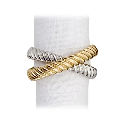 L'objet Deco Twist Napkin Jewels, Set Of 4