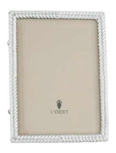 Pre-owned L'objet Deco Twist Picture Frame W/ Tags In Metallic