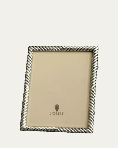 L'OBJET DECO TWIST PLATINUM-PLATED PICTURE FRAME, 4 X 6