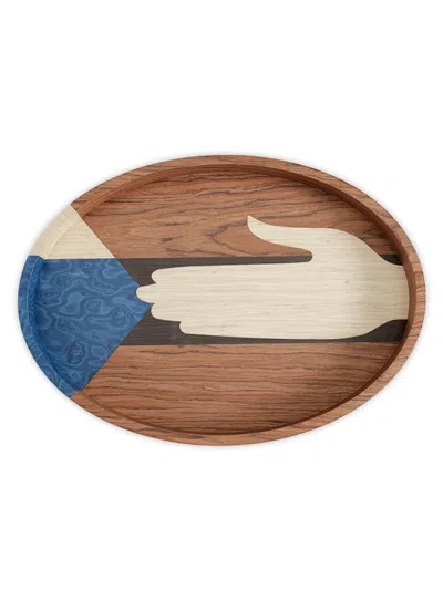 L'OBJET EDGAR WOOD OVAL TRAY