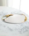 L'objet Fern Large Tray In Silver/gold