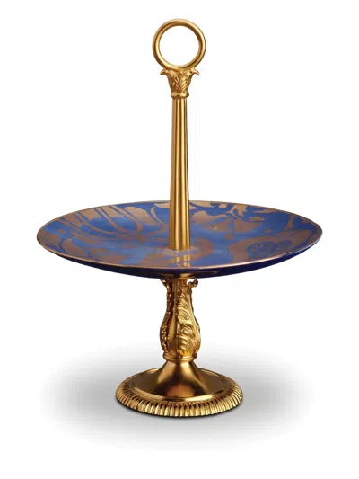 L'objet Fortuny 24k Gold Dessert Stand In Blue