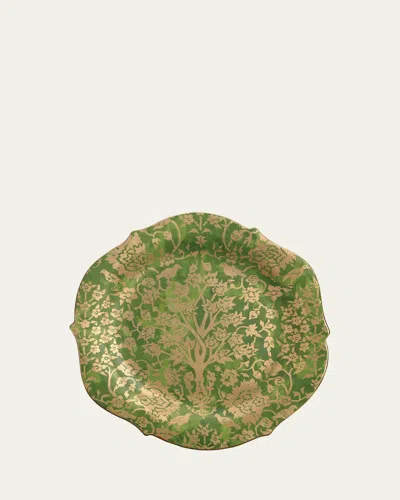 L'objet Fortuny Alberelli Large Platter, 14" Round In Green