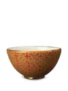 L'objet Fortuny Ashanti Geometric-patterned Serving Bowl In Orange