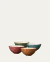 L'objet Fortuny Assorted Cereal Bowls, Set Of 4 In Multi