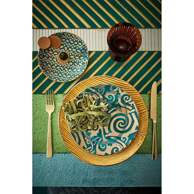 L'objet Fortuny Delphi Yellow Dinner Plate In Multi