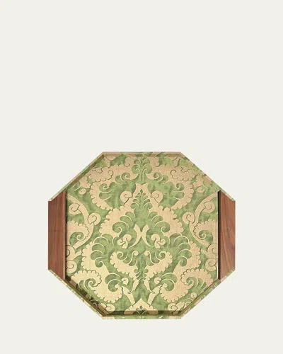L'objet Fortuny Octagon Tray In Green