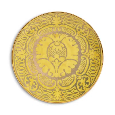 L'objet Fortuny Orsini Yellow Dessert Plate, Set Of 4
