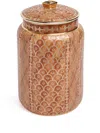 L'objet Fortuny Porcelain Canister In Orange