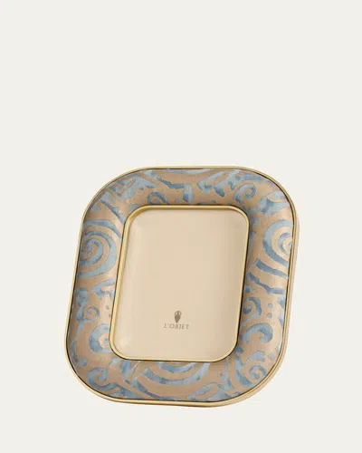 L'objet Fortuny Rue Jacob Frame, 4" X 6" In Blue