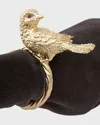 L'objet Four "gold Bird" Napkin Rings In Gold
