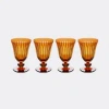 L'objet Prism Set Of 4 Wine Glasses In Amber