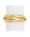 L'objet Three Ring 4-piece 24k Goldplated Napkin Jewel Set
