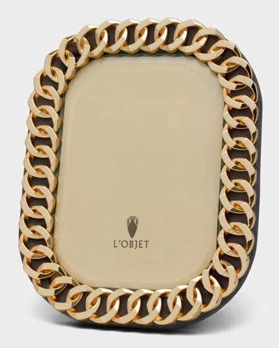 L'objet Gold Cuban Link Frame, 4" X 6"