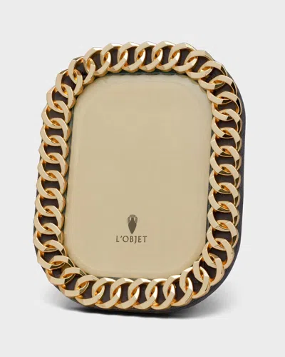 L'objet Gold Cuban Link Frame, 5" X 7"