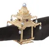 L'objet Gold Plated Pagoda Napkin Rings, Set Of 2 In Gold